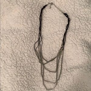 Silver Macaroni Necklace